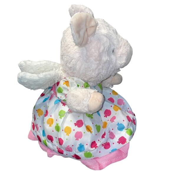 Mary Meyer Plush Pig Angel Wings Dress Apple Stuffed Animal Shower Nursery 10” - Picture 8 of 14